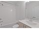 Clean bathroom features a shower-tub combo with white subway tile and a modern vanity at 1227 Cushenberry Ln, Atlanta, GA 30318