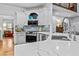 Kitchen with white countertops, stainless steel appliances, and hardwood floors at 2407 Honey Ct, Mcdonough, GA 30252