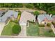 Aerial view of a well-maintained home showcasing its landscaping and curb appeal at 1970 Glen Eves Dr, Roswell, GA 30076