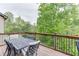 Outdoor deck area is the perfect space for dining al fresco with peaceful forest views at 3097 Trinity Grove Dr, Dacula, GA 30019