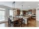 Eat-in kitchen with ample counter seating and stainless steel appliances at 3097 Trinity Grove Dr, Dacula, GA 30019