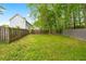 Fenced backyard with lush green grass, providing a private and secure outdoor space at 10044 Point View Dr, Jonesboro, GA 30238