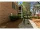 Back exterior view of brick home with screened porch and landscaped yard at 1144 Bellewood Sq, Dunwoody, GA 30338
