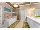 Beautiful bathroom with a large soaking tub, walk-in shower, and double vanity at 1144 Bellewood Sq, Dunwoody, GA 30338