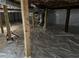 Encapsulated basement with support beams, moisture barrier and mechanical equipment, ready for your imagination at 921 Hemingway Rd, Stone Mountain, GA 30088