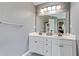 Spacious bathroom has dual vanity sinks, modern fixtures, and great lighting at 2486 Ridgelake Dr, Villa Rica, GA 30180