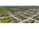 Aerial view highlighting community amenities: pool, playground, and clubhouse at 28 Summer Nw Pl, Cartersville, GA 30121