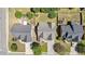 Aerial view of homes showing mature trees, yards and neighborhood streets at 28 Summer Nw Pl, Cartersville, GA 30121