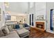 Spacious living room with fireplace and hardwood floors at 2267 Howell Farms Trl, Acworth, GA 30101