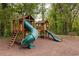 Fun-filled playground area with wooden play structures and slides at 2469 River Oak Dr, Decatur, GA 30033