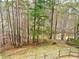 Backyard view features a mix of open space and trees, complete with a wooden fence for added privacy at 71 Tobinleigh Ct, Acworth, GA 30101