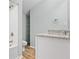 Bathroom with vanity, granite countertop and combined tub and shower at 3917 Dallas Acworth Nw Hwy, Acworth, GA 30101