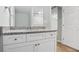 Bathroom vanity featuring granite countertop and modern hardware at 3917 Dallas Acworth Nw Hwy, Acworth, GA 30101