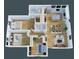 Detailed 3D floorplan showcasing bedrooms, bathrooms, kitchen, living areas, and furniture at 3917 Dallas Acworth Nw Hwy, Acworth, GA 30101