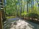 Outdoor patio leads to a lush, wooded area at 610 Brington Close, Alpharetta, GA 30022