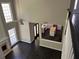 Open floor plan featuring an updated kitchen with a kitchen island and stainless appliances at 713 Parkside Dr, Woodstock, GA 30188