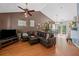 Inviting living room and dining area with hardwood floors and vaulted ceiling at 2591 Boulder Hill Se Ct, Atlanta, GA 30316