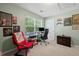 Comfortable office space with neutral tones and wall art at 2591 Boulder Hill Se Ct, Atlanta, GA 30316