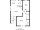 Detailed floor plan showing the arrangement of the living room, kitchen and bedrooms at 3721 Longview Dr, Douglasville, GA 30135