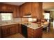 Eat-in kitchen featuring oak cabinets, and view to breakfast area at 2977 Karen Ln, Marietta, GA 30062