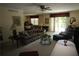 Spacious living room with a view to dining area and outdoor access at 2977 Karen Ln, Marietta, GA 30062