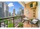 Enjoy stunning city views from this private balcony with seating at 1101 Juniper Ne St # 1519, Atlanta, GA 30309