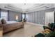 Beautifully decorated main bedroom boasts a modern accent wall and plush carpet flooring at 144 Still Pine Bnd, Smyrna, GA 30082