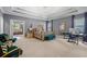 Spacious main bedroom features a trey ceiling, lots of natural light, and a sitting area at 144 Still Pine Bnd, Smyrna, GA 30082