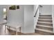 Bright entryway with access to the backyard and staircase at 5985 Hidden Ridge Ct, Cumming, GA 30028