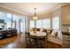 Bright, airy breakfast nook with a view into the living room and backyard at 2975 Oak Hampton Way, Duluth, GA 30096