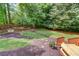 Scenic backyard view from the deck, featuring lush greenery and a serene atmosphere at 12340 Preserve Ln, Alpharetta, GA 30005