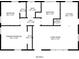Detailed floor plan showcasing the layout of the primary bedroom, kitchen, and living room at 2910 Diana Sw Dr, Atlanta, GA 30315