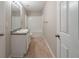 A full bathroom with a combination shower and tub at 1401 Kala Dr, Lithonia, GA 30058