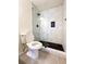 Modern bathroom with a glass-enclosed shower and toilet at 3723 Verde Glen Ln, Cumming, GA 30040