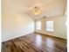 Spacious bedroom featuring vaulted ceilings, ceiling fan and abundant natural light at 3723 Verde Glen Ln, Cumming, GA 30040