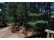 View from the wood deck overlooks lush tree coverage at 4486 Thorngate Ln, Acworth, GA 30101