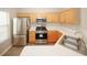This kitchen offers stainless appliances and bright white countertops at 4486 Thorngate Ln, Acworth, GA 30101