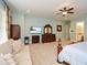 Spacious main bedroom with a TV and a view to an ensuite bathroom at 773 Pebblebrook Rd, Mableton, GA 30126