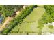 Aerial view of lush property and well manicured pastures shows trees and the property line at 88 Cline Smith Ne Rd, Cartersville, GA 30121