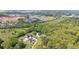 Aerial view of two homes with pools surrounded by lush trees near neighborhood developments at 88 Cline Smith Ne Rd, Cartersville, GA 30121