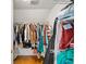Walk-in closet with metal racking system and clothing racks at 88 Cline Smith Ne Rd, Cartersville, GA 30121