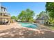 Backyard pool and barn provide outdoor amenities at 88 Cline Smith Ne Rd, Cartersville, GA 30121