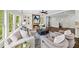 Inviting living room with a fireplace, built-in shelving, and plush seating at 925 Upper Hembree Rd, Roswell, GA 30076