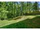 Lush backyard with a swing and mature trees, providing privacy and a serene outdoor space at 105 Woodmeade Nw Way, Marietta, GA 30064