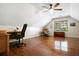 Upstairs office space has hardwood floors, vaulted ceilings and natural light at 744 Edgewater Nw Ln, Kennesaw, GA 30144
