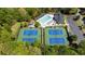 An aerial view of the tennis courts and community pool at 815 Connell Ln, Lawrenceville, GA 30044