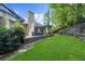 Beautiful backyard featuring a well-manicured lawn and a deck for outdoor entertaining at 815 Connell Ln, Lawrenceville, GA 30044