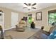 Comfortable basement area featuring natural light, plush seating, neutral paint and carpeting perfect for relaxation at 117 Manous Dr, Canton, GA 30115