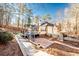 The backyard offers a deck, patio, and landscaped area for outdoor enjoyment at 3235 Crestview Dr, Cumming, GA 30041