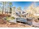 The backyard offers a deck, patio, and landscaped area for outdoor enjoyment at 3235 Crestview Dr, Cumming, GA 30041